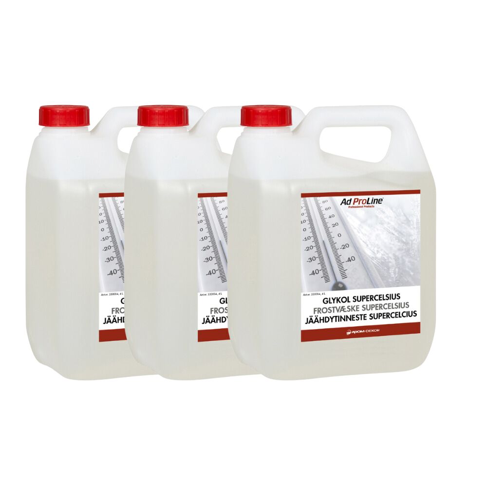 Glykol SuperCelsius Longlife 3x4L: Etylenglykol för topprestanda och lång livslängd.