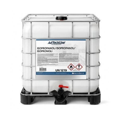 Isopropanol 1000Liter IBC, hög renhetsgrad 99,5%, för elektronik och mekanisk rengöring.