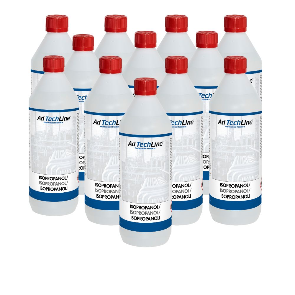 AdTechLine® Isopropanol 12st x 1liter: 99,5% ren för rengöring av elektronik och mekaniska delar.