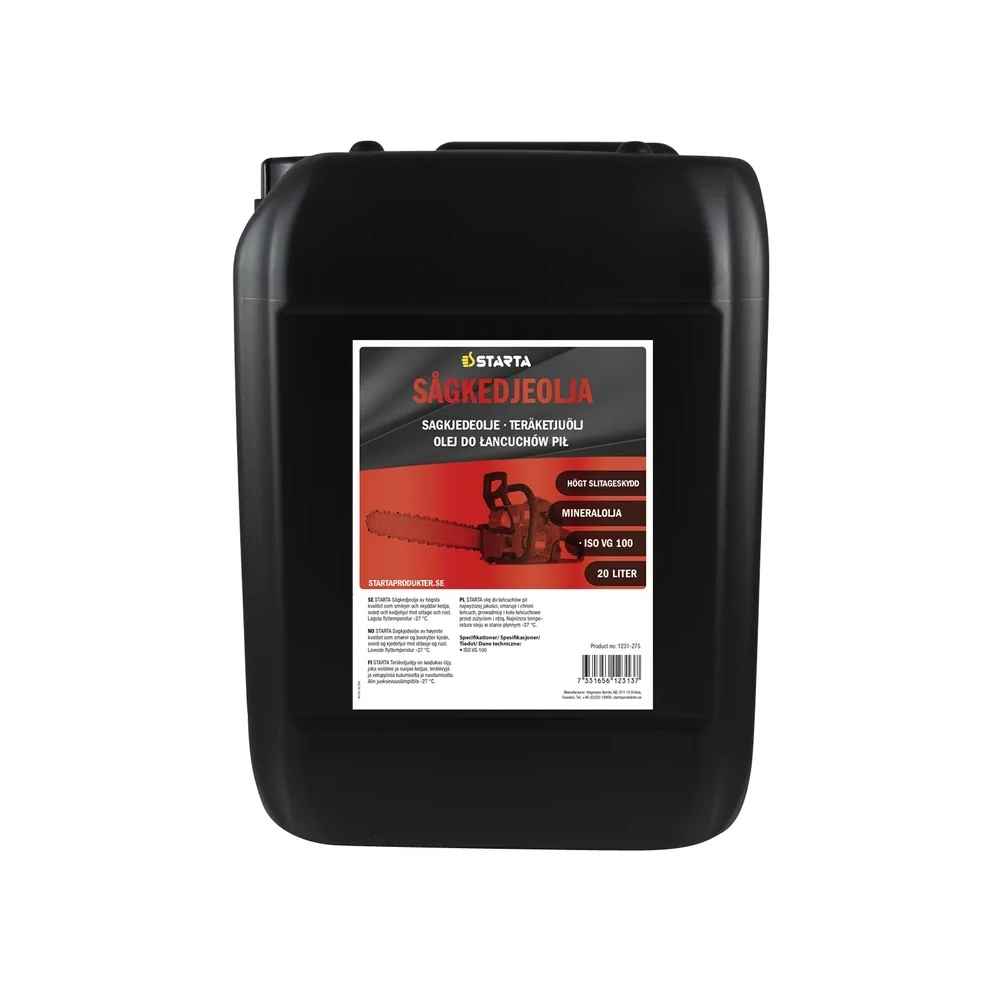 STARTA Sågkedjeolja 20L – professionell kedjeolja för motorsågar och kedjedrift