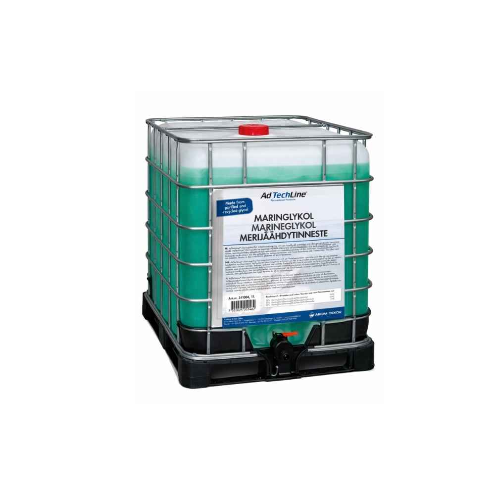 AdTechLine® Maringlykol 1000L: Miljövänligt frysskydd för inombords- och utombordsmotorer.