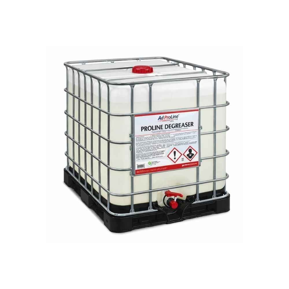 Proline Degreaser 1000L: Lågaromatiskt avfettningsmedel för asfalt, tjära och fett.