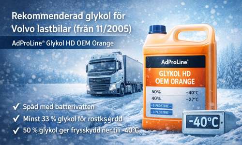 AdProLine Glykol HD OEM Orange för Volvo lastbilar, longlife kylvätska.