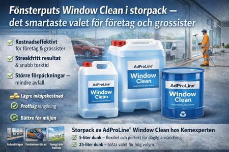 AdProLine Window Clean fönsterputs i storpack för professionell glasrengöring.