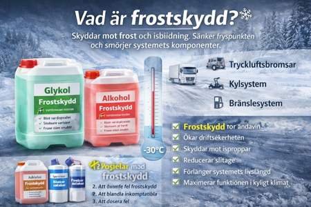 Frostskydd som skyddar fordonssystem mot isbildning under vintern.