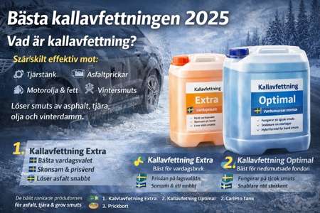 Kallavfettning för borttagning av asfalt, tjära och vintersmuts på bil 2025.