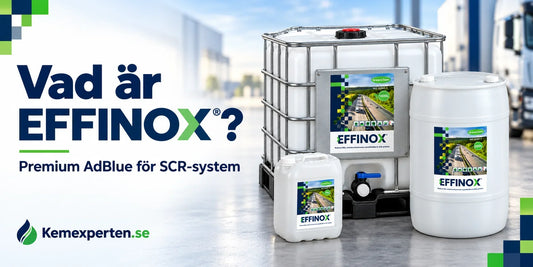 Vad är EFFINOX? Läs om premium AdBlue, hur tillsatsen motverkar ureaavlagringar och vilka fordon och körmönster produkten passar.