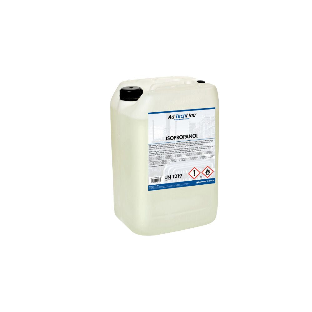 AdTechLine® Isopropanol 25L: 99,5% ren för rengöring av elektronik och mekaniska delar.