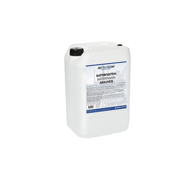 AdTechLine® Batterivatten 25L - avjoniserat vatten för batterier & apparater.