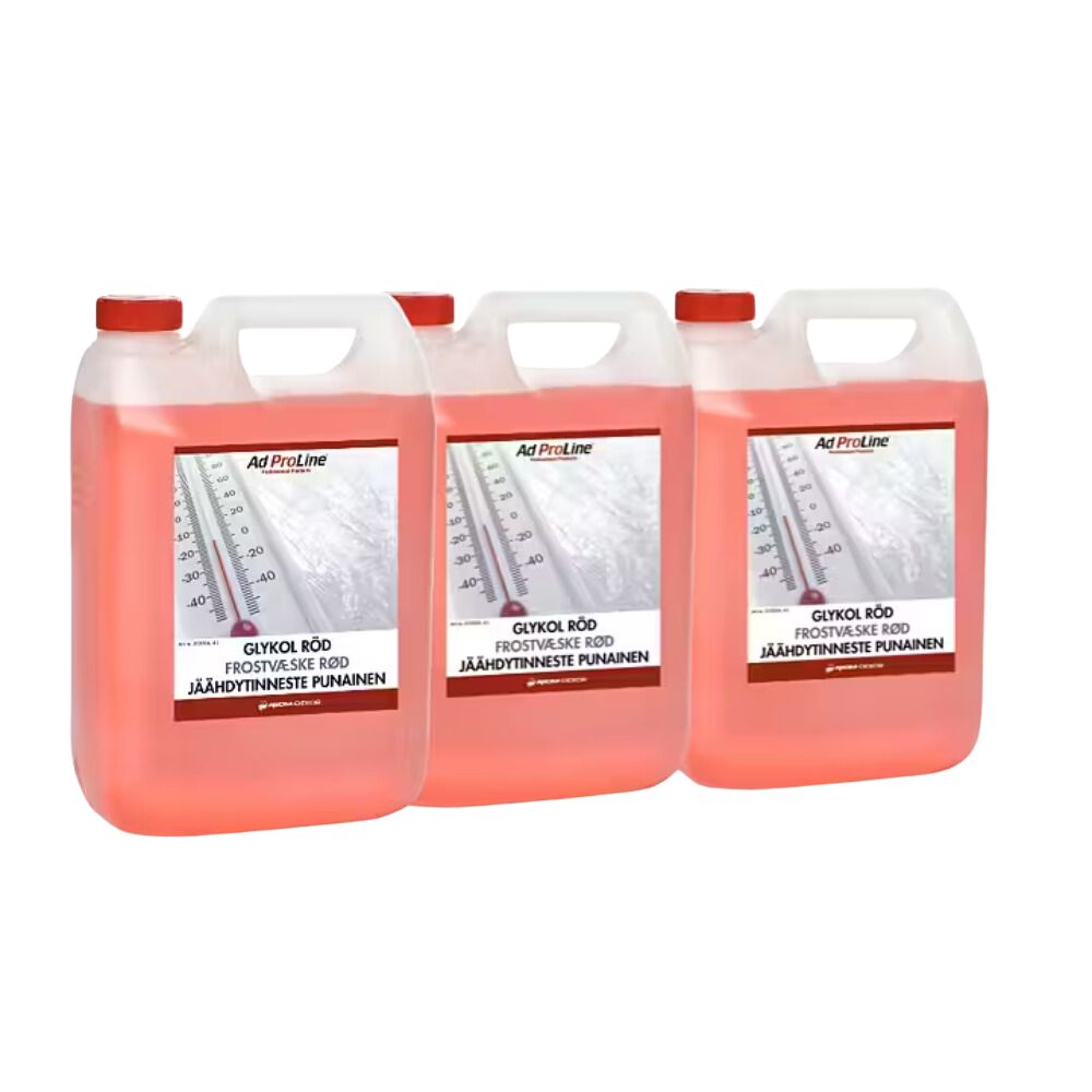 Glykol Röd 3x5 Liter – koncentrerat kylarvätskeskydd