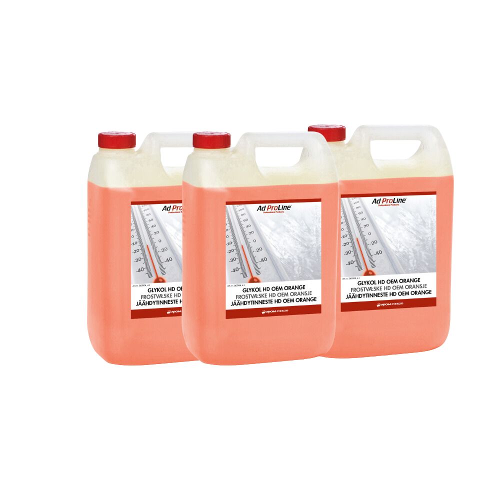 AdProLine® Glykol HD OEM Orange 3x5L: Longlife-kylarvätska för bilar och tunga fordon.
