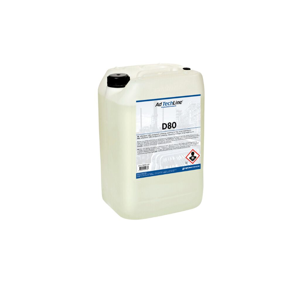 AdTechLine® D80 25L: Emulgatorfri avfettning för färgspädning och professionell rengöring.