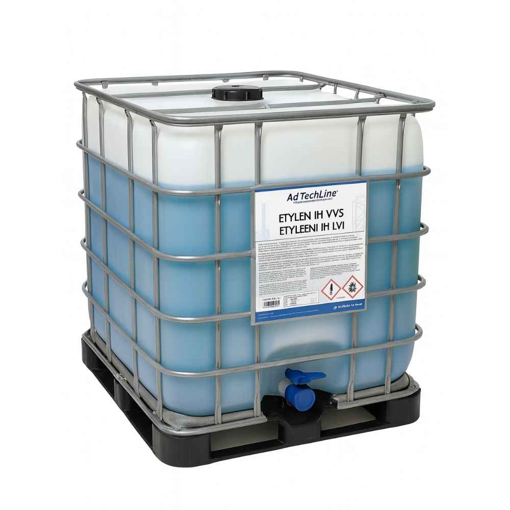 AdTechLine® Etylen IH VVS 1000L IBC – etylenglykol med frysskydd till –38°C och korrosionsskydd för kyl- och värmesystem.