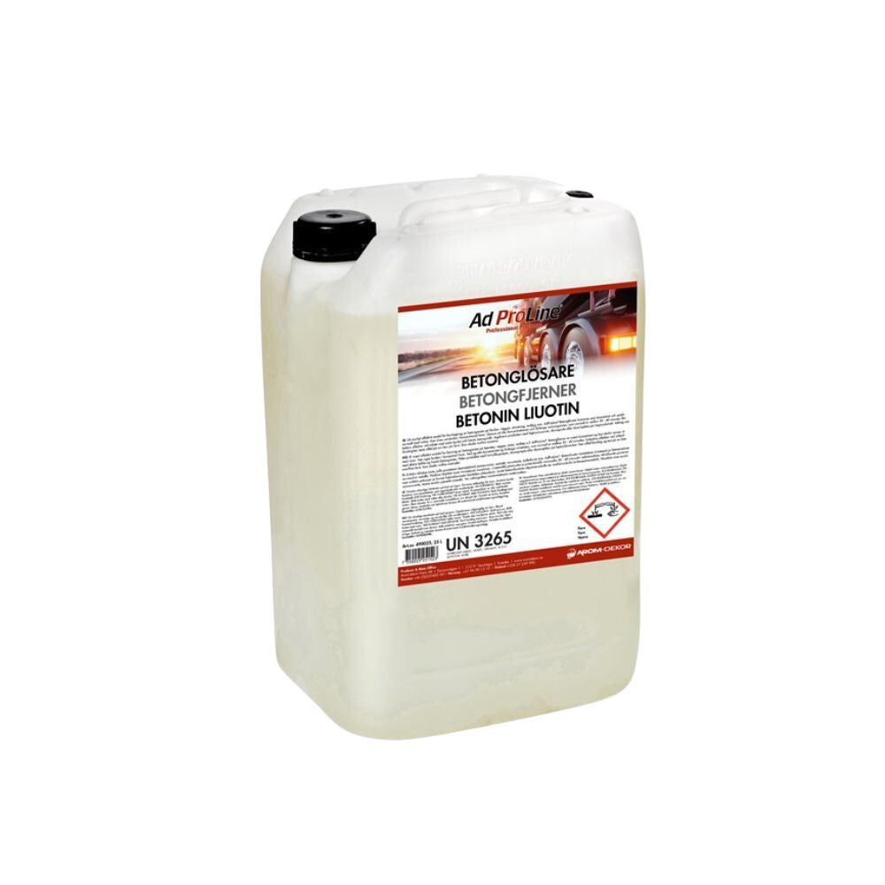 AdProLine® Betonglösare 25 Liter, kraftfull betongborttagning för fordon och utrustning.