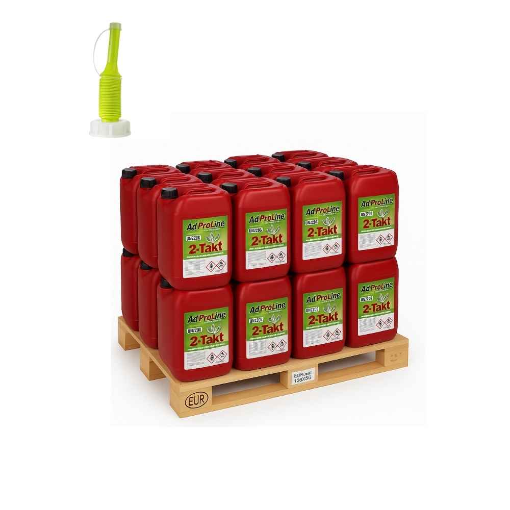 AdProLine® Alkylatbensin 2-takt 24x25L – miljövänligt, högpresterande bränsle för alla 2-taktsmotorer.