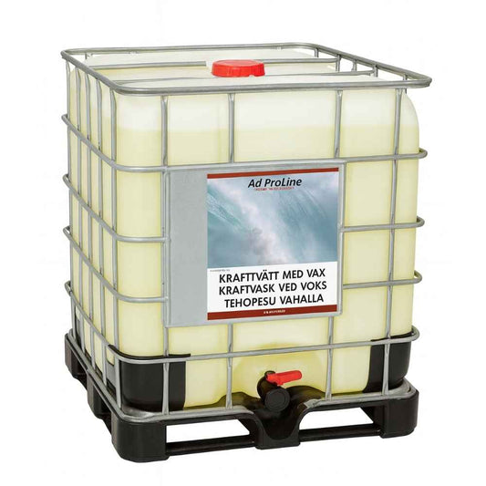 AdProLine® Krafttvätt med Vax 1000L IBC: Alkaliskt medel med carnaubavax."