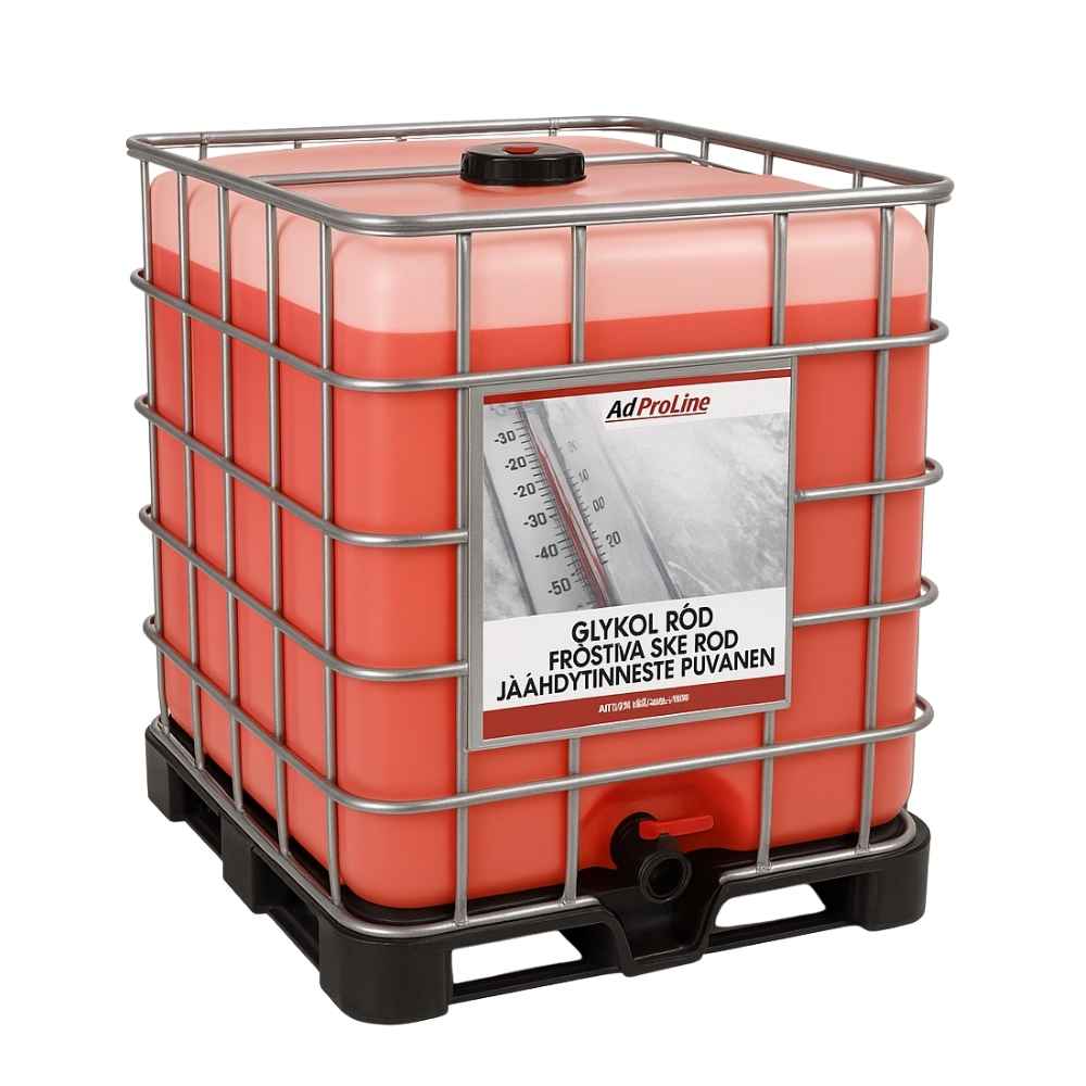 AdProLine Glykol Röd Longlife 1000L – koncentrerad röd kylarvätska i IBC-tank