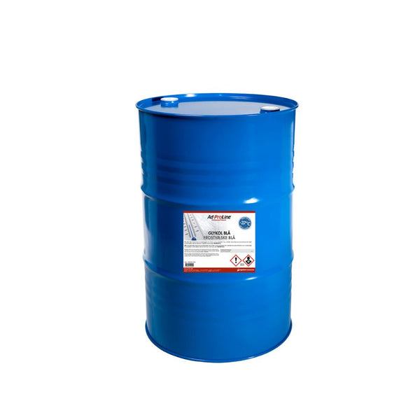 AdProLine® Glykol Blå 210L -37°C – Färdigblandad kylarglykol för alla vätskekylda motorer med effektivt frost- och korrosionsskydd