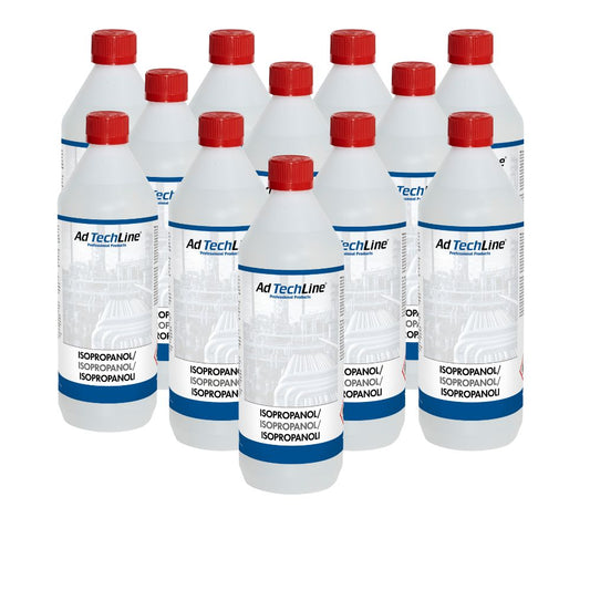 AdTechLine® Isopropanol 12st x 1liter: 99,5% ren för rengöring av elektronik och mekaniska delar.