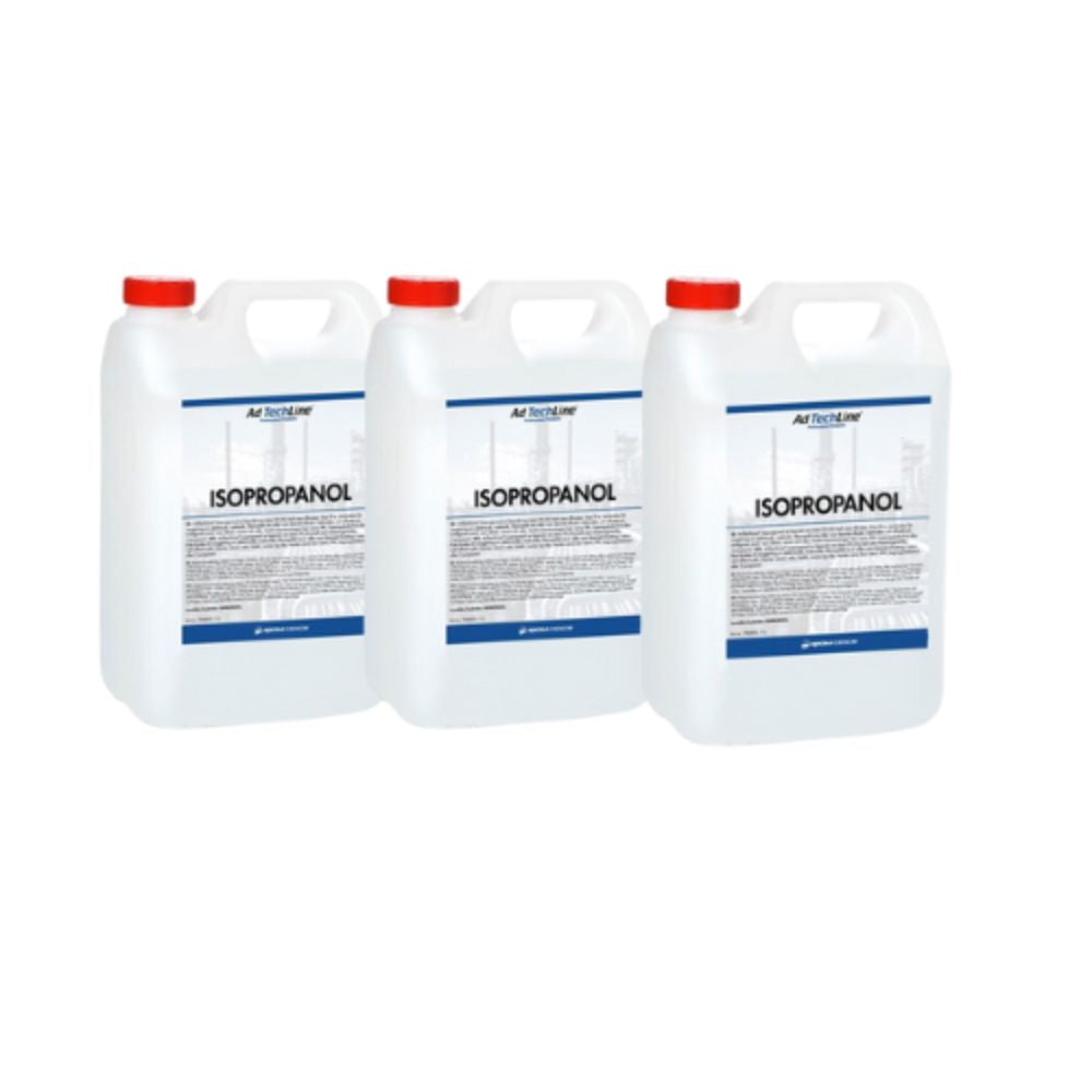 AdTechLine® Isopropanol 3x5L: 99,5% ren för rengöring av elektronik och mekaniska delar.