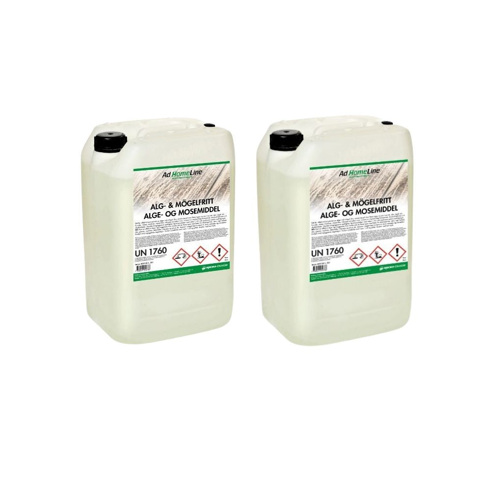AdHomeLine® Alg- & Mögelfritt 2x25L: Effektivt mot alger och mögel på ytor.