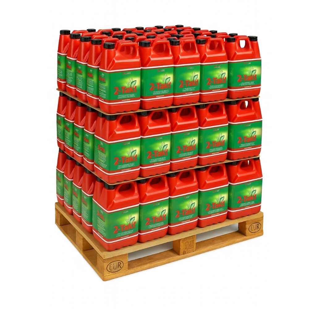 AdProLine® alkylatbensin för 2-taktsmotorer – helpall med 108 x 5 L dunkar, miljövänligt bränsle med hög prestanda.