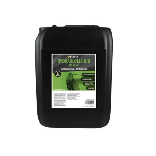 STARTA Hydraulolja Bio 46 20 liter – biologiskt nedbrytbar hydraulolja för miljökänsliga arbetsområden