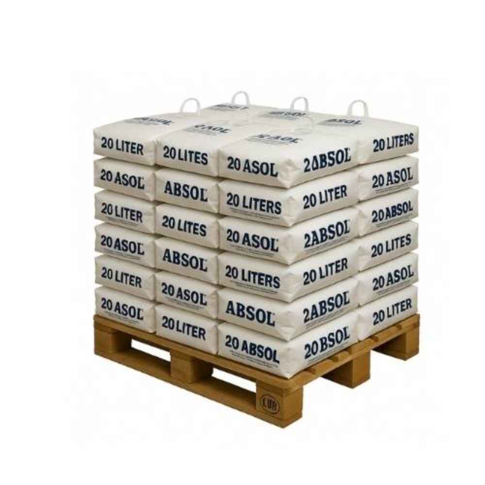 ABSOL 20L pappersäck – industriell absorbent helpall 36 st fri frakt