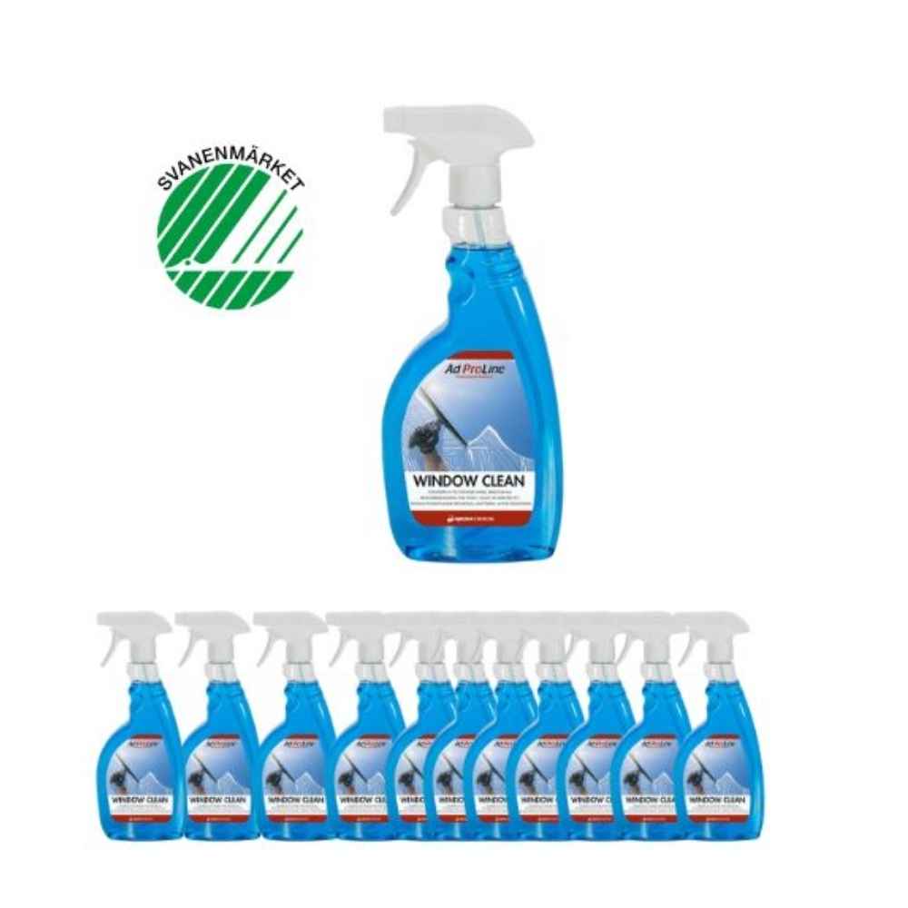 AdProLine® 12st Fönsterputs, Svanenmärkt produkt för snabb och enkel rengöring av fönster, kakel och bilrutor, för ett skinande rent resultat.