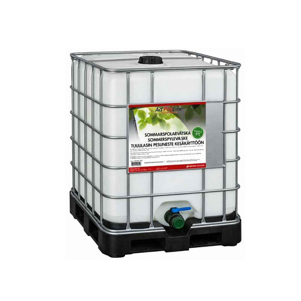 AdProLine® Sommarspolarvätska 1000L: Effektiv mot smuts och insekter, frostskydd till -5°C.