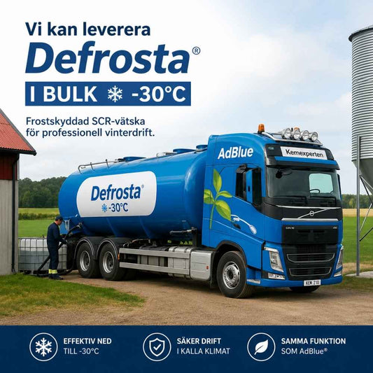 Defrosta bulk leverans av frostskyddad SCR-vätska för professionell vinterdrift ned till −30°C